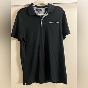 Banana Republic Black Polo with Gray Accents